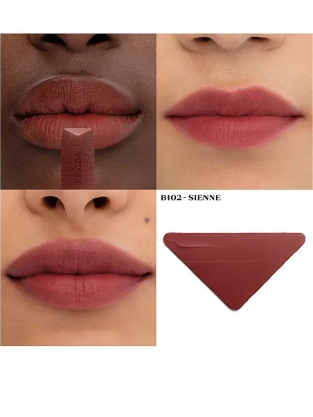 NIB PRADA Monochrome Soft Matte Refillable Lipstick. B102. Soft matte.